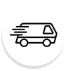 Fast roofing service vehicle icon