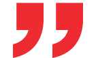 Red quotation mark symbol